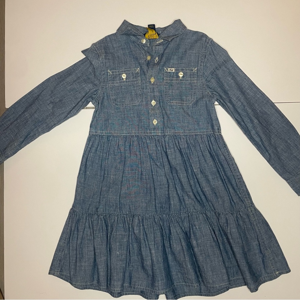 Stylish Blue Denim Kids Dress